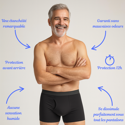 Boxer de protection absorbant pour homme