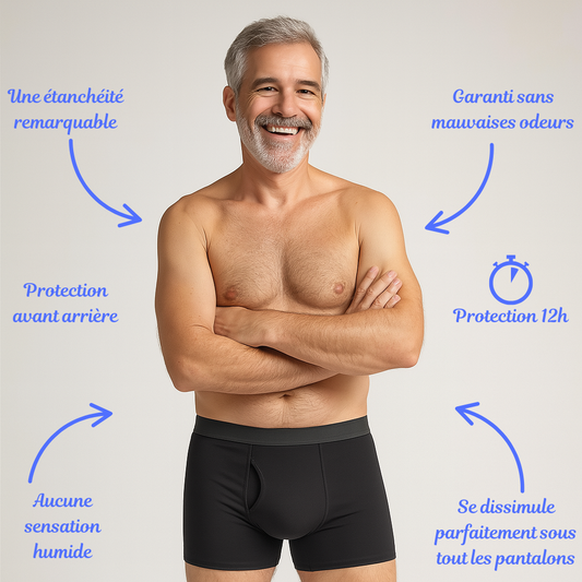 Boxer de protection absorbant pour homme